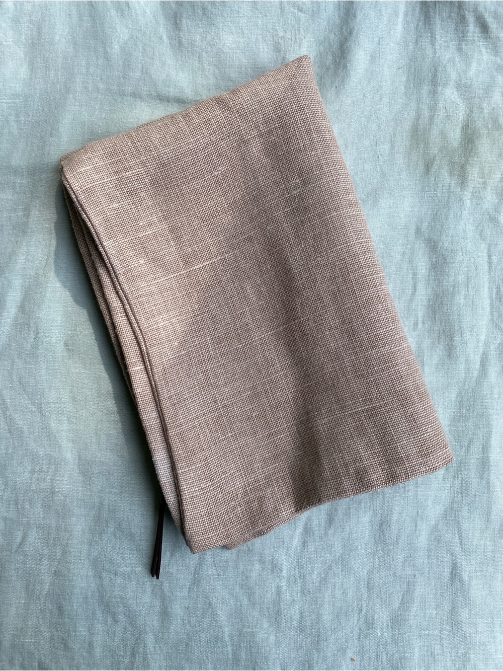 Pottery Barn Masters of Linen tan pink Belgian linen lumbar pillow cover